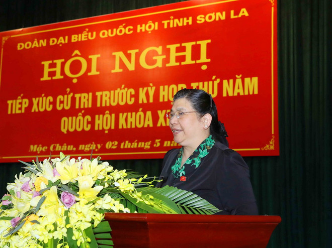Phó Chủ tịch Quốc hội Tòng Thị Phóng tiếp xúc cử tri tại Sơn La ảnh 1