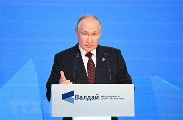 Tổng thống Nga Vladimir Putin. (Ảnh: AFP/TTXVN) Tổng thống Nga Vladimir Putin ký sắc lệnh đổi tài sản bị phong tỏa ảnh 1