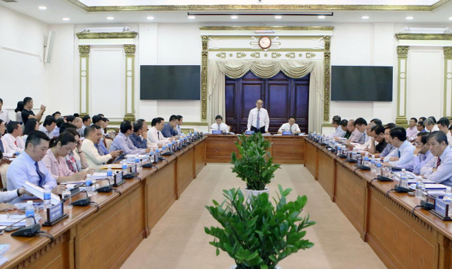 Quang cảnh hội nghị. (Ảnh: Tiến Lực/TTXVN) TP.HCM xây dựng các giải pháp thực hiện Đề án đô thị thông minh ảnh 2