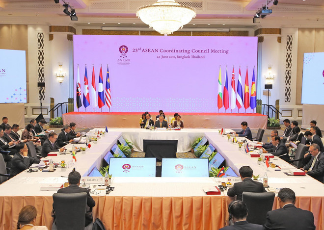 Toàn cảnh Hội nghị Hội đồng điều phối ASEAN lần thứ 23 (ACC-23). (Ảnh: Ngọc Quang-Hữu Kiên/TTXVN) Các nước ASEAN đẩy mạnh đối thoại, hợp tác, xây dựng lòng tin ảnh 1