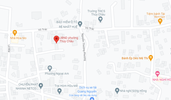 Vị trí Ủy ban Nhân dân phường Thủy Châu. (Nguồn: Google Maps) TT-Huế: Chủ tịch phường bị đâm trọng thương khi đang đi tập thể dục ảnh 1