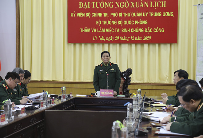 Đại tướng Ngô Xuân Lịch thăm và làm việc tại Binh chủng Đặc công ảnh 2