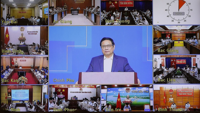 Hội nghị đô thị toàn quốc năm 2022 kết nối trực tuyến đến 63 tỉnh, thành phố. (Ảnh: Dương Giang/TTXVN) Nâng cao lượng và chất của quá trình đô thị hóa, phát triển đô thị ảnh 2