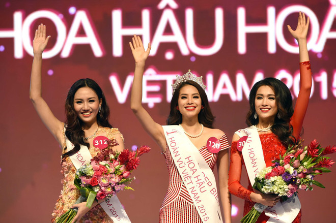 Top 3 Hoa hậu Hoàn vũ Việt Nam 2015. (Ảnh: BTC) Chính thức khởi động cuộc thi Hoa hậu Hoàn vũ Việt Nam 2017 ảnh 1