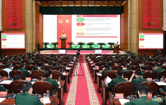 Hội nghị cán bộ chủ chốt toàn quân học tập tác phẩm của Tổng Bí thư ảnh 1