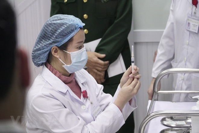 Vắcxin Nano Covax do Công ty Nanogen sản xuất. (Ảnh: Hiếu Hoàng/Vietnam+) 10 sự kiện nổi bật của Việt Nam năm 2020 do TTXVN bình chọn ảnh 2