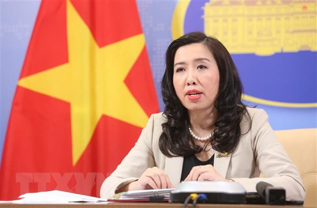 Người Phát ngôn Bộ Ngoại giao Việt Nam Lê Thị Thu Hằng. (Ảnh: Dương Giang/TTXVN) Dư luận phản đối việc Trung Quốc tiến hành tập trận trên Biển Đông ảnh 2
