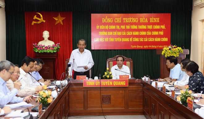 Phó Thủ tướng Chính phủ Trương Hòa Bình làm việc tại Tuyên Quang ảnh 1