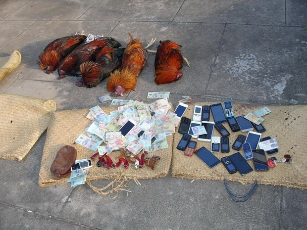 Bắt quả tang hàng chục đối tượng đánh bạc dưới hình thức đá gà ăn tiền ảnh 1