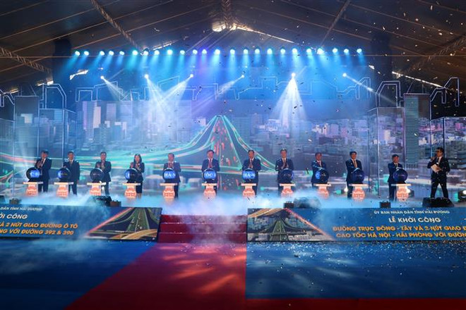 Hải Dương đồng loạt khởi công 3 dự án giao thông đường bộ ảnh 1