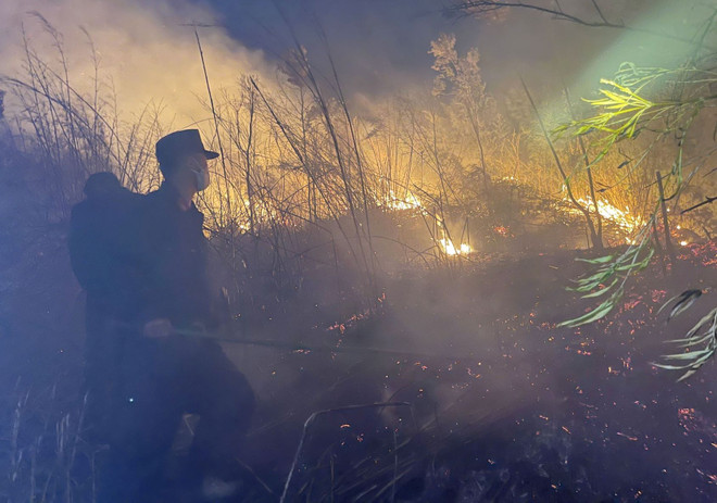 Lai Châu: Cháy rừng tại huyện Tam Đường bùng phát trở lại và lan rộng ảnh 2