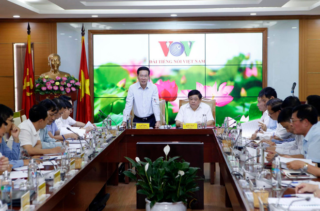 Ông Võ Văn Thưởng làm việc với VOV về công tác phòng chống tham nhũng ảnh 1