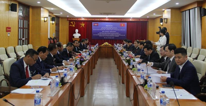 Quang cảnh hội đàm. (Nguồn: Thanh tra Chính phủ) Việt Nam và Campuchia trao đổi kinh nghiệm trong lĩnh vực thanh tra ảnh 1