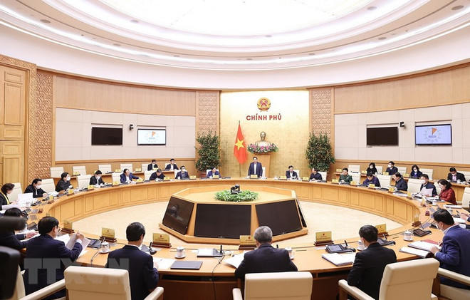 Quang cảnh phiên họp. (Ảnh: Dương Giang/TTXVN) Nghị quyết phiên họp chuyên đề về xây dựng pháp luật tháng Hai ảnh 2
