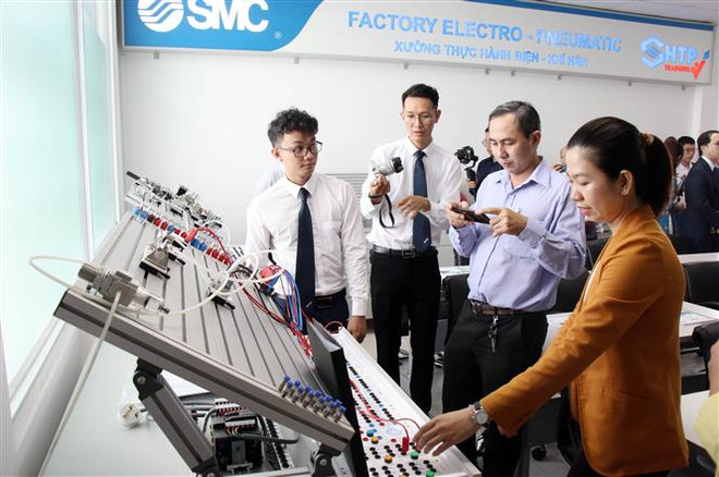 Đưa vào sử dụng Xưởng thực hành điện-khí nén theo tiêu chuẩn Nhật Bản ảnh 1