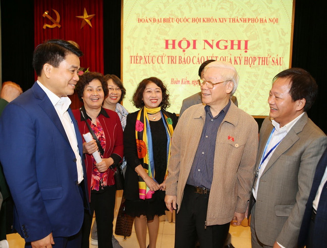 Tổng Bí thư, Chủ tịch nước Nguyễn Phú Trọng tiếp xúc cử tri Hà Nội ảnh 3