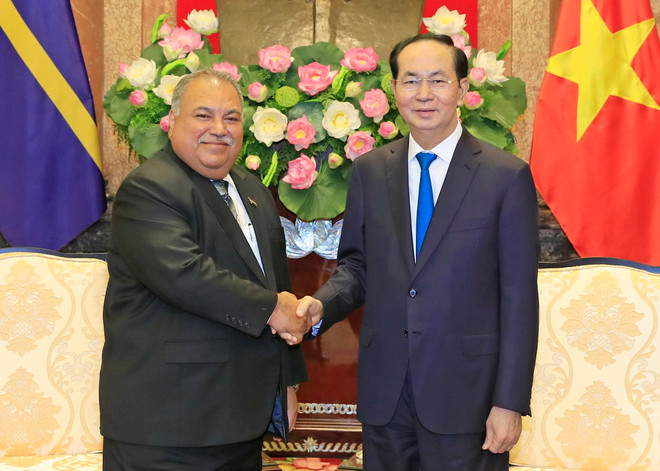 Chủ tịch nước Trần Đại Quang tiếp Tổng thống Cộng hòa Nauru ảnh 1