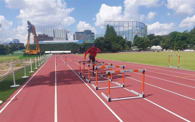 Vận động viên Quách Thị Lan đang tích cực tập luyện. (Ảnh: Thu Sâm/Đoàn Thể thao Việt Nam) Cơ hội nào cho vận động viên cuối cùng của Việt Nam tại Olympic Tokyo? ảnh 1