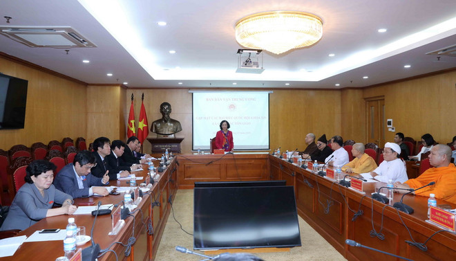 Gặp mặt các chức sắc tôn giáo là đại biểu Quốc hội khóa XIV ảnh 1