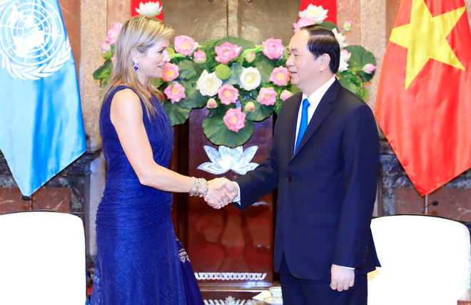 Chủ tịch nước Trần Đại Quang tiếp Hoàng hậu Vương quốc Hà Lan ảnh 1