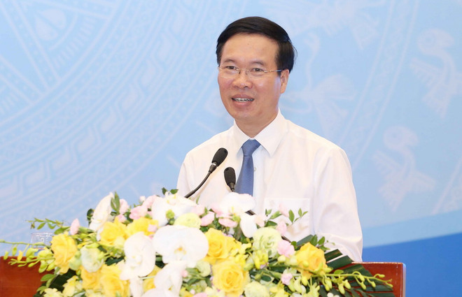 Ông Võ Văn Thưởng, Ủy viên Bộ Chính trị, Bí thư Trung ương Đảng, Trưởng Ban Tuyên giáo Trung ương. (Ảnh: Phương Hoa/TTXVN) Công tác tư tưởng trước yêu cầu ngăn chặn sự suy thoái về đạo đức ảnh 1