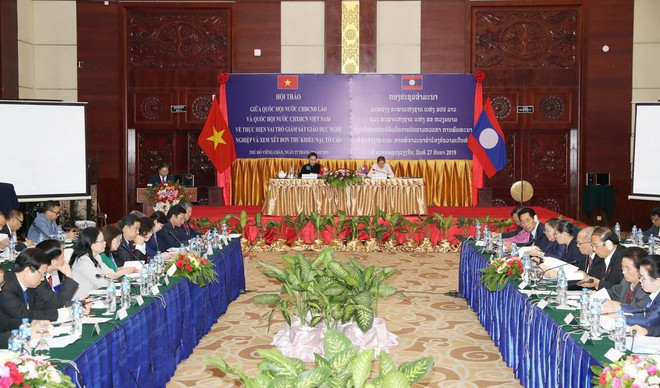 Việt-Lào trao đổi về chính sách pháp luật trong giáo dục nghề nghiệp ảnh 1