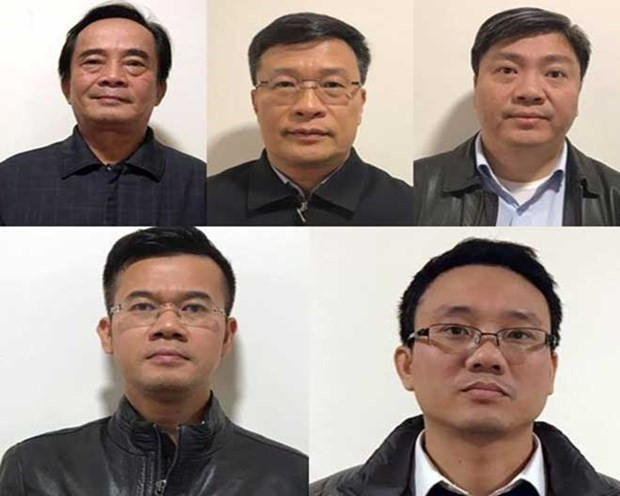 5 bị cáo Đoàn Ánh Sáng, Ngô Duy Chính, Nguyễn Xuân Giáp, Phạm Hồng Quang, Đặng Thanh Nam. (Nguồn: Cơ quan điều tra) Vụ án tại BIDV: Cho vay trái quy định, gây thất thoát 1.664 tỷ đồng ảnh 1