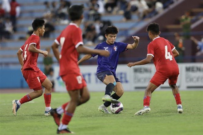 U17 Đài Bắc Trung Hoa thắng kịch tính U17 Nepal trên sân Việt Trì ảnh 1
