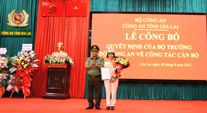 Trung tá Ksor H’Bơ Khắp được bổ nhiệm làm Phó Giám đốc Công an Gia Lai ảnh 1