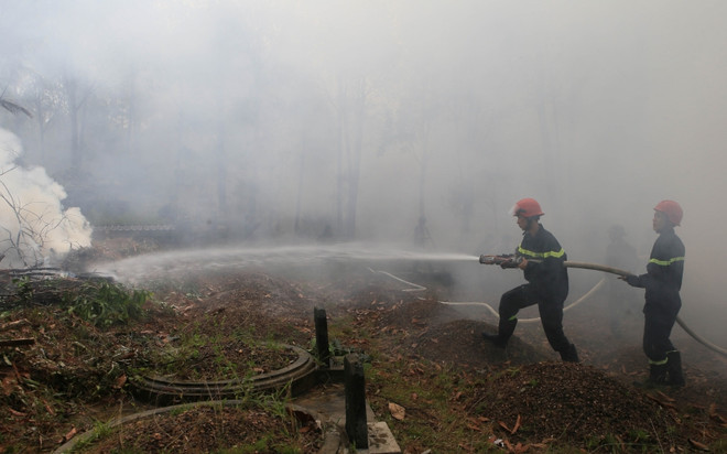 Hà Nam: Cháy rừng dữ dội giữa lúc thời tiết nắng nóng hơn 38 độ C ảnh 1