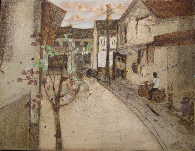 Chuyện thường ngày “kể” bằng tranh sơn mài của họa sỹ Lê Kim Mỹ ảnh 1