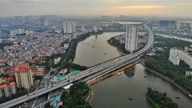 Khánh thành đường Vành đai 3 qua hồ Linh Đàm, chào mừng 10/10 ảnh 2