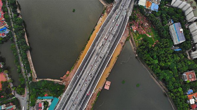 Khánh thành đường Vành đai 3 qua hồ Linh Đàm, chào mừng 10/10 ảnh 1