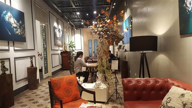 Sáng tạo theo mô hình không gian làm việc chung tại Toong, 8 Tràng Thi, Hà Nội. (Ảnh: Đinh Thuận/TTXVN) Hình thành hệ sinh thái sáng tạo, bản sắc mới của thủ đô Hà Nội ảnh 1