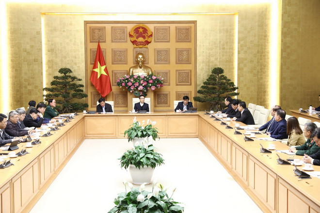 Quang cảnh cuộc họp. (Ảnh: Văn Điệp/TTXVN) Sẽ sớm công bố hai tỉnh Thanh Hóa, Khánh Hòa hết dịch COVID-19 ảnh 1