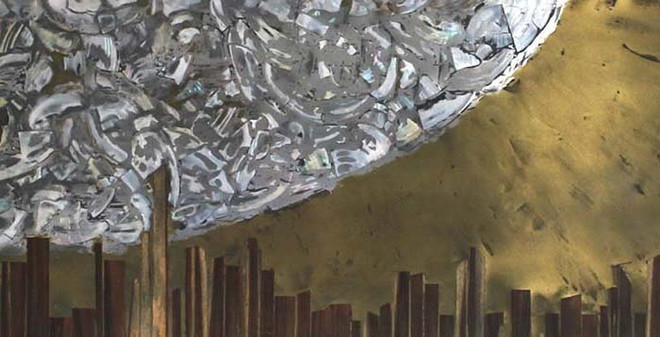 Triển lãm “Trăng mùa gặt”: Độc đáo nghệ thuật sơn mài trên kim loại ảnh 1