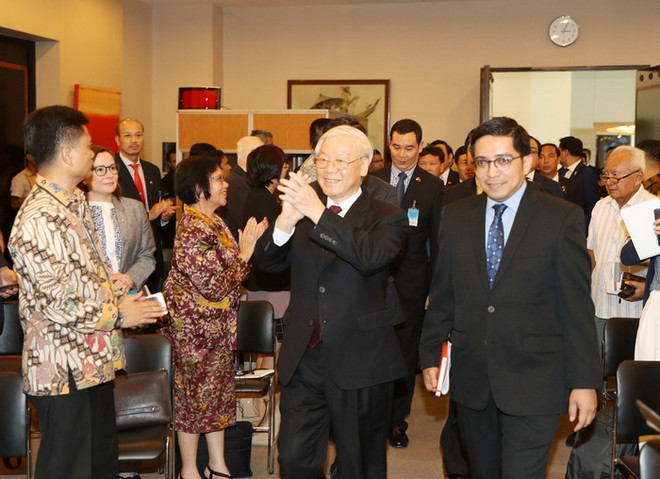 Tổng Bí thư thăm Trung tâm Nghiên cứu Chiến lược và Quốc tế Indonesia ảnh 1