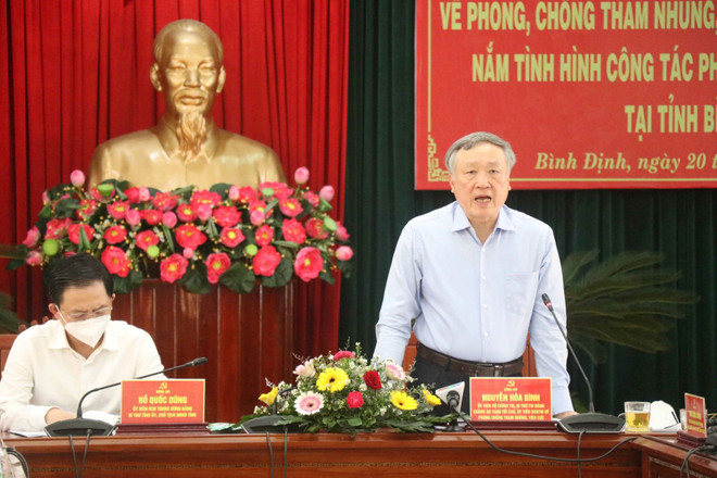 Đoàn Ban Chỉ đạo TW về phòng, chống tham nhũng làm việc tại Bình Định ảnh 1