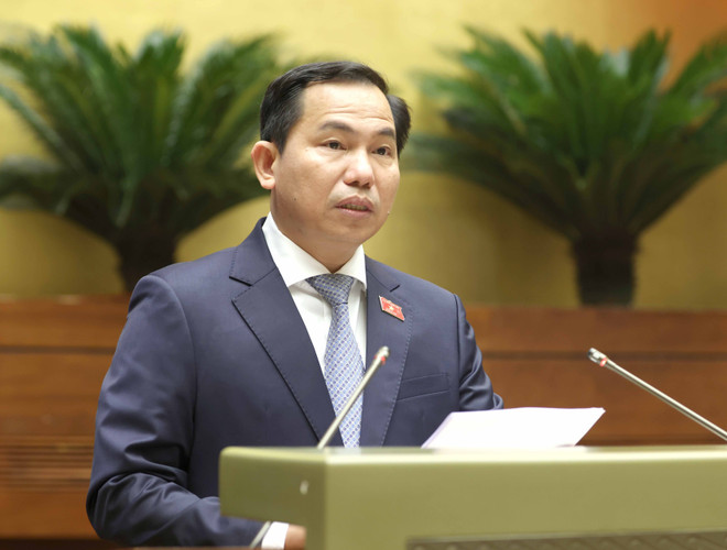 Chủ nhiệm Ủy ban Tài chính, Ngân sách của Quốc hội Lê Quang Mạnh. (Ảnh: TTXVN) vna_potal_ky_hop_thu_7_quoc_hoi_khoa_xv_thao_luan_ve_du_an_luat_thue_gia_tri_gia_tang_sua_doi_7446203.jpg