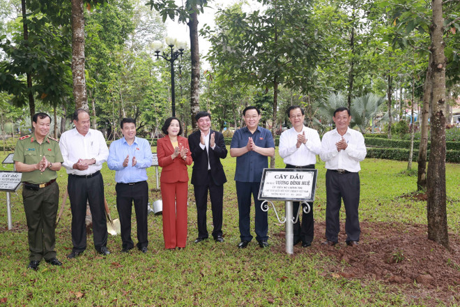 Hình ảnh Chủ tịch Quốc hội dâng hương tưởng nhớ Chủ tịch Tôn Đức Thắng ảnh 9