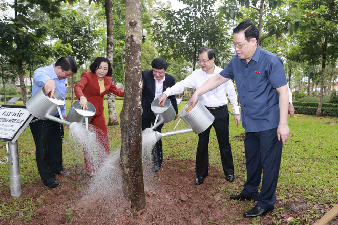 Hình ảnh Chủ tịch Quốc hội dâng hương tưởng nhớ Chủ tịch Tôn Đức Thắng ảnh 7