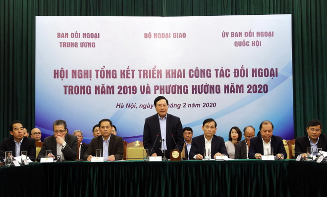 Phó Thủ tướng, Bộ trưởng Bộ Ngoại giao Phạm Bình Minh phát biểu. (Ảnh: Lâm Khánh/TTXVN) Thực hiện tốt một số nhiệm vụ lớn trong công tác đối ngoại năm 2020 ảnh 1