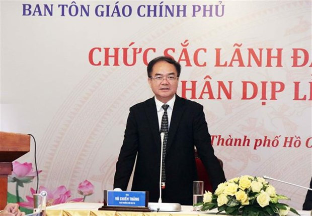 Thứ trưởng Bộ Nội vụ Vũ Chiến Thắng. (Nguồn: TTXVN) Rà soát từng cơ sở thờ tự để vận động dừng các sinh hoạt tôn giáo ảnh 1