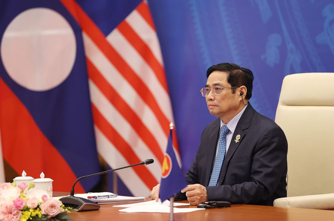 Thủ tướng Phạm Minh Chính tham dự Hội nghị cấp cao ASEAN lần thứ 38. (Ảnh: Dương Giang/TTXVN) Thủ tướng Phạm Minh Chính đề xuất hai trọng tâm mà ASEAN cần tập trung ảnh 1