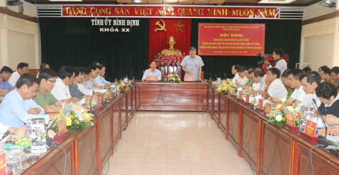 Kiểm tra công tác phòng chống tham nhũng, tiêu cực tại Bình Định ảnh 2