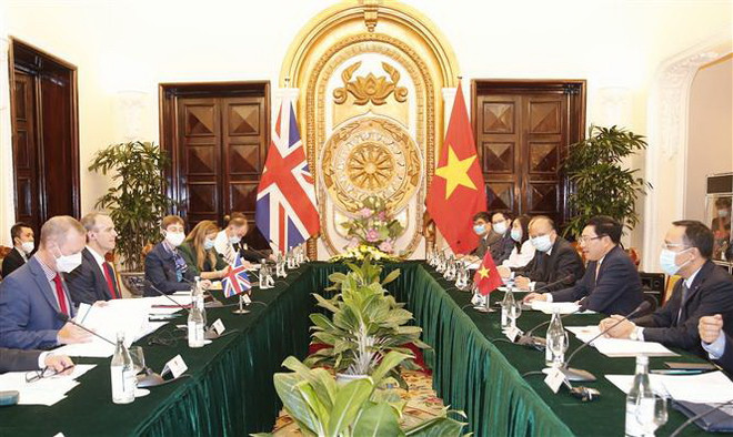 Quang cảnh hội đàm. (Ảnh: Doãn Tấn/TTXVN) Anh muốn thúc đẩy quan hệ Đối tác chiến lược hiệu quả với Việt Nam ảnh 2
