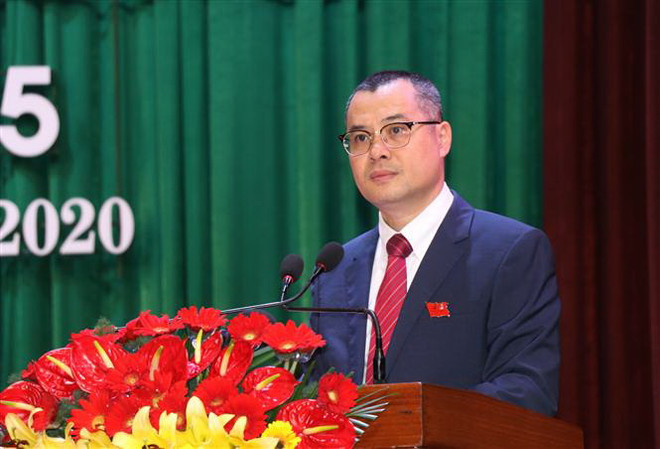 Ông Phạm Đại Dương tái đắc cử Bí thư Tỉnh ủy Phú Yên khóa XVII, nhiệm kỳ 2020-2025. (Ảnh: Phạm Cường/TTXVN) Ông Phạm Đại Dương tái đắc cử Bí thư Tỉnh ủy Phú Yên khóa XVII ảnh 1