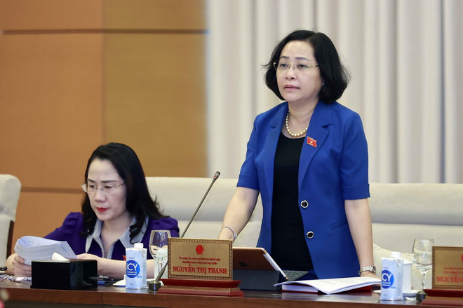 Trưởng Ban Công tác đại biểu thuộc Ủy ban Thường vụ Quốc hội Nguyễn Thị Thanh phát biểu. (Ảnh: Doãn Tấn/TTXVN) Ưu tiên giải quyết vấn đề cấp bách vùng khó khăn, đặc biệt khó khăn ảnh 3