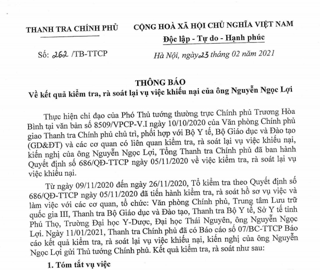 Thanh tra Chính phủ ra kết luận vụ công dân khiếu nại hơn 30 năm ảnh 2