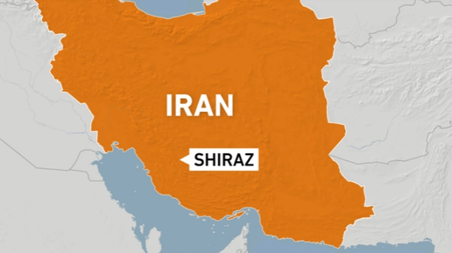 Vị trí xảy ra vụ tấn công. (Nguồn: Aljazeera) Iran: Tấn công nhằm vào đền thờ khiến ít nhất 15 người thiệt mạng ảnh 1